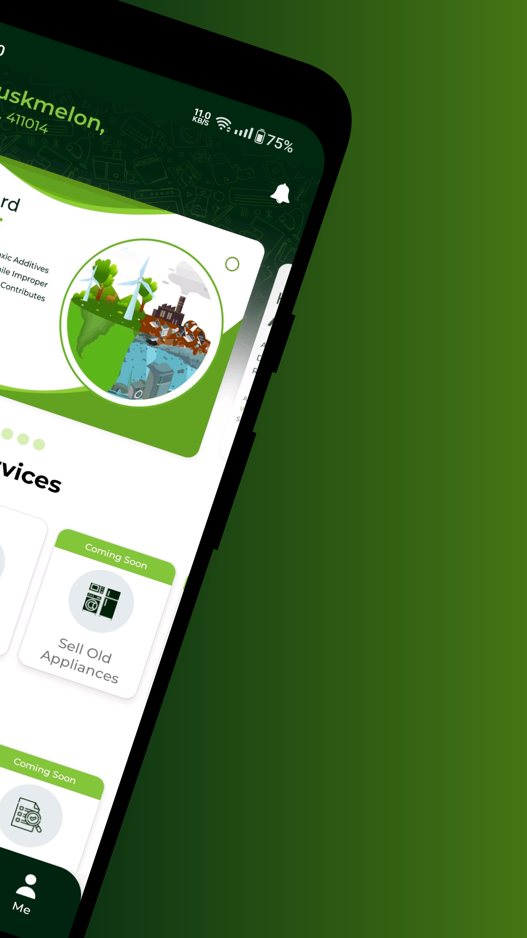 Home services & e-waste education card